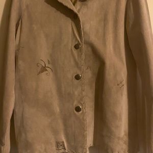 Chico’s Leather casual jacket